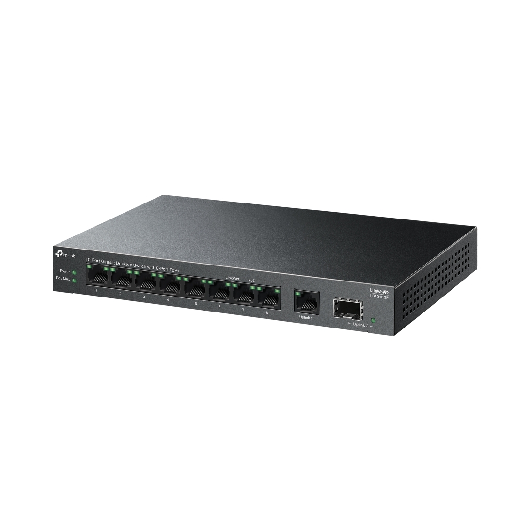 Switch TP-Link LS1210GP Gigabit Ethernet, 10 portów, 8x1Gbit PoE+