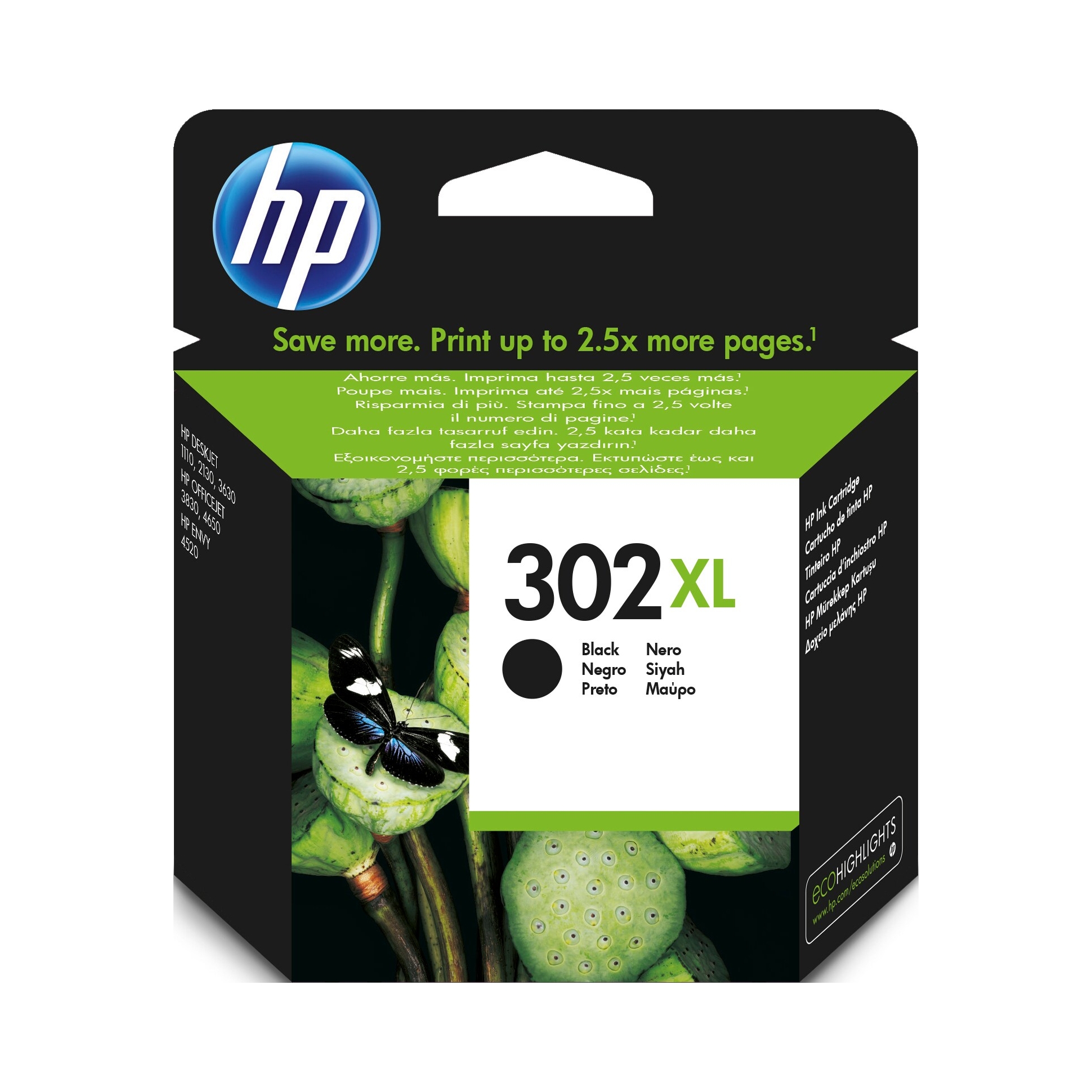 Atramentová kazeta Hp 302XL Instant Ink čierna 8.5 ml F6U68AE