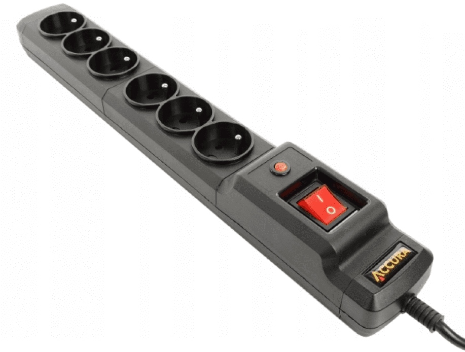 Listwa przeciwprzepięciowa zasilająca Accura Premium Crux 6 gniazd 1.5m