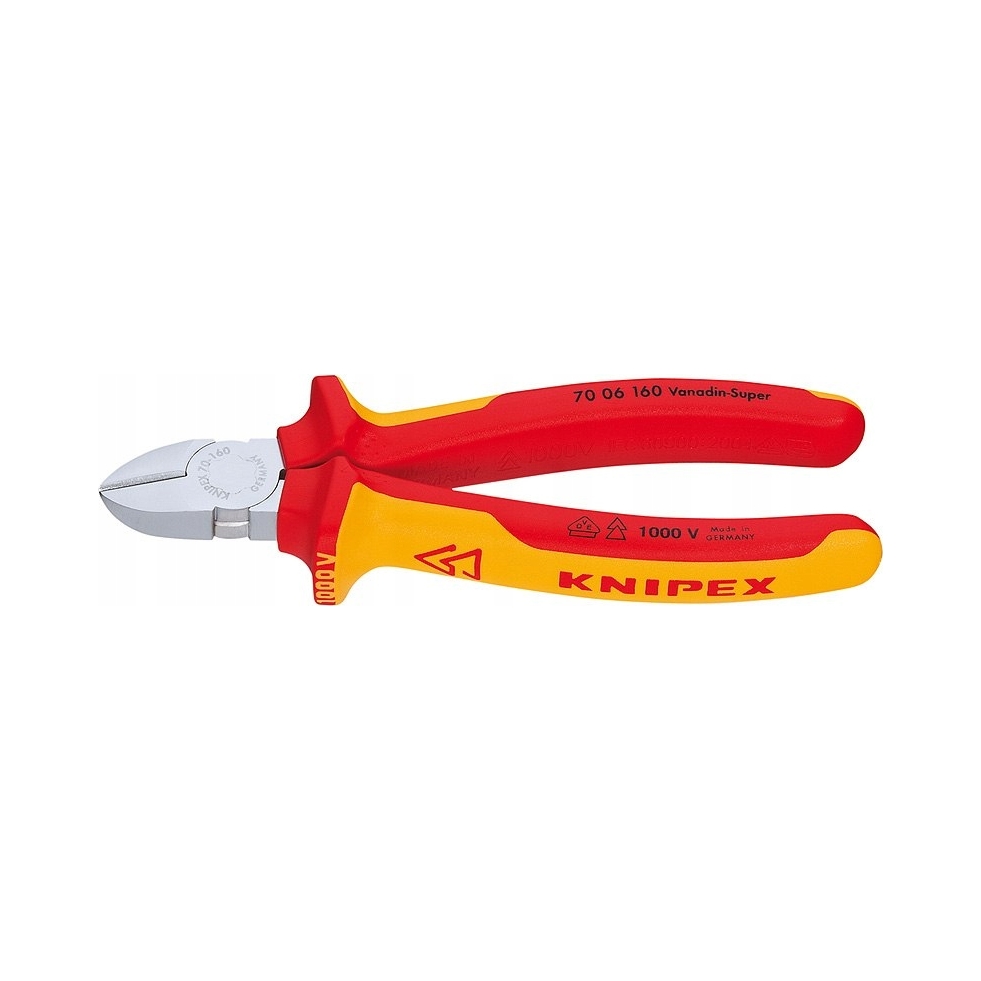 Boční štípací kleště 160 mm 62 Hrc 1000 V chromované Knipex (7006160)