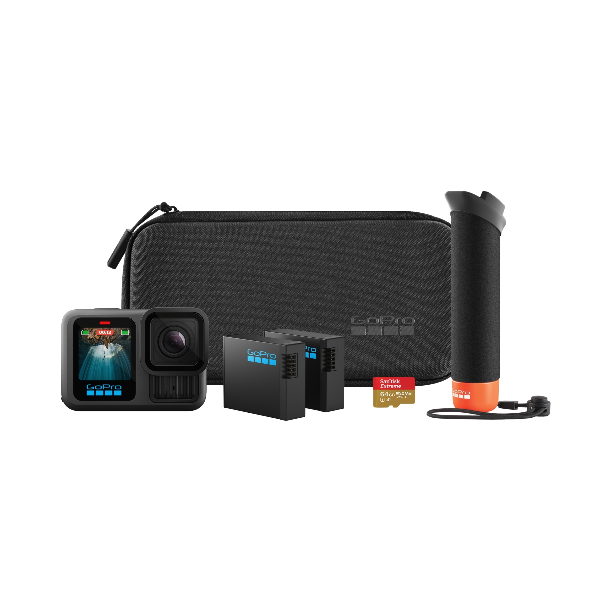 GOPRO HERO13 Black Zestaw Akcesoriów Handler 2 Baterie 64GB Karta Torba — miniatura 8