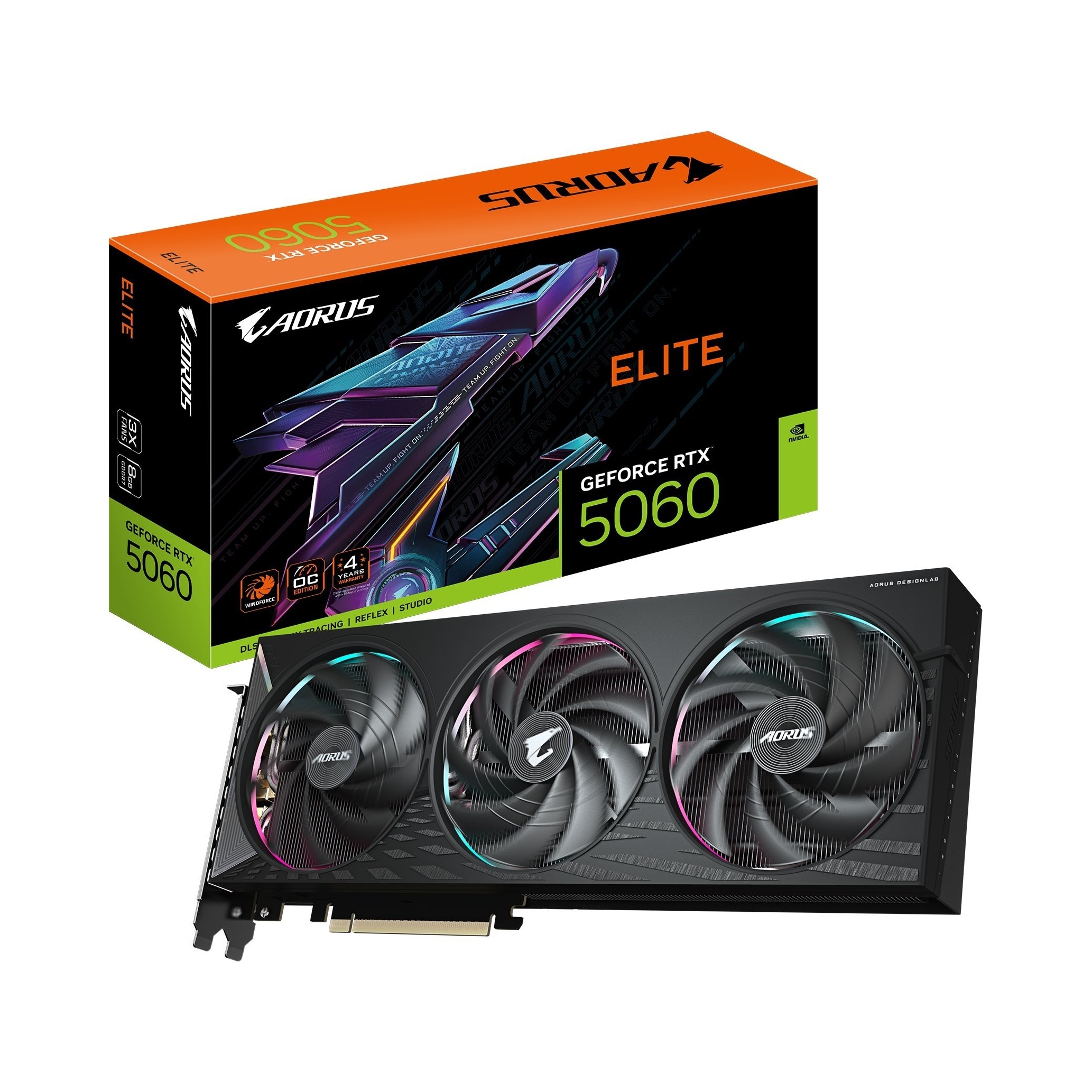 Grafická karta Gigabyte Aorus Geforce Rtx 5060 Elite 8GB GDDR7 DLSS4