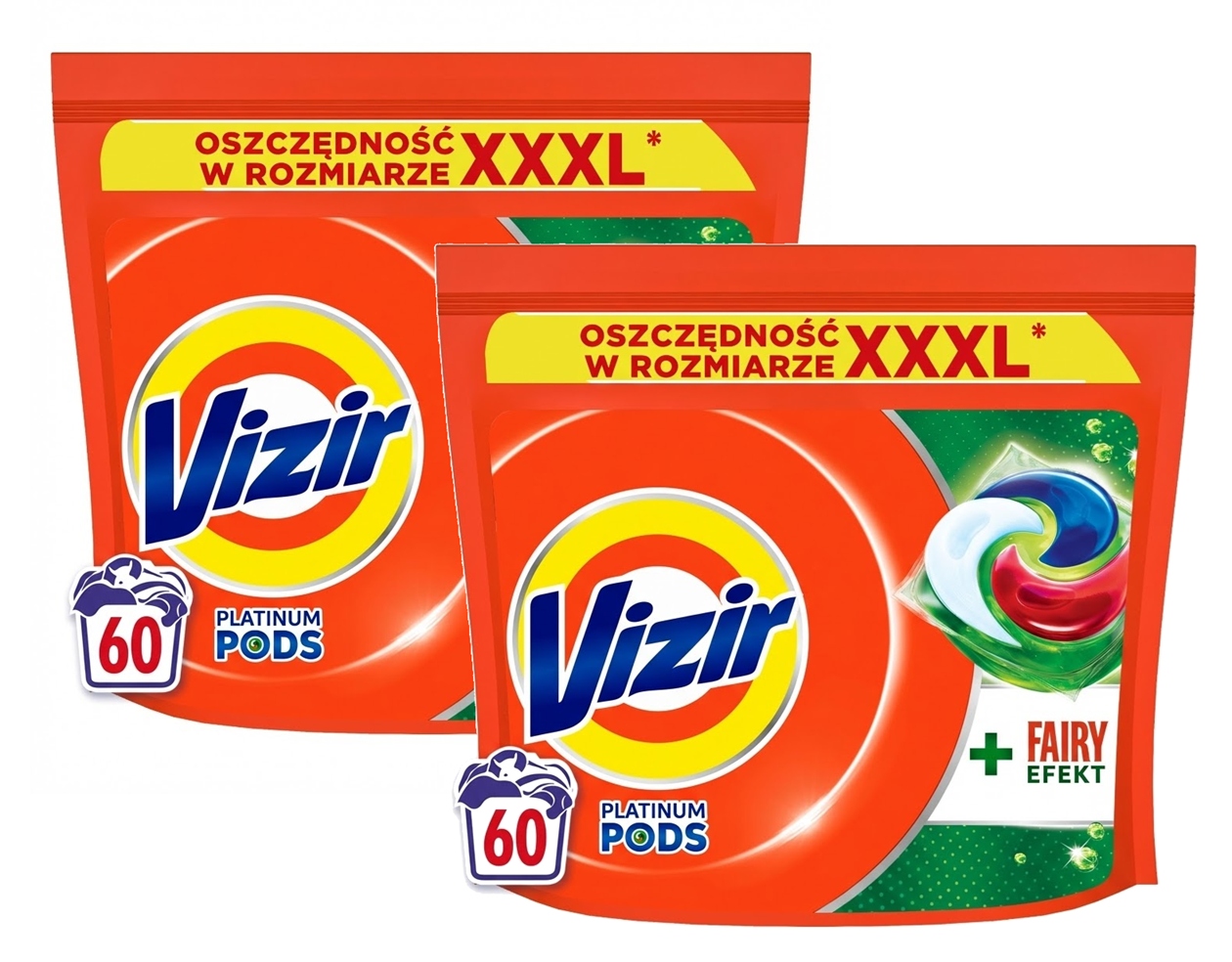Vizir Fairy Effect Pods Kapsułki Do Prania, 2x60 Prań