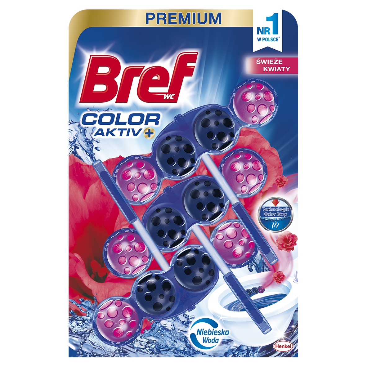 

Bref Color Active Zawieszka do Wc Kwiatowa 3x50g