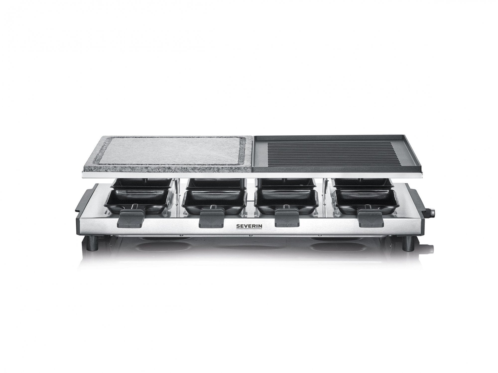 Elektrický gril Severin Rg 2373 1500 W Raclette Party Grill lopatky