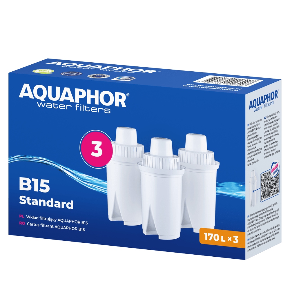 Wkład filtrujący Aquaphor B15 Standard 170 L, komplet 3 szt.