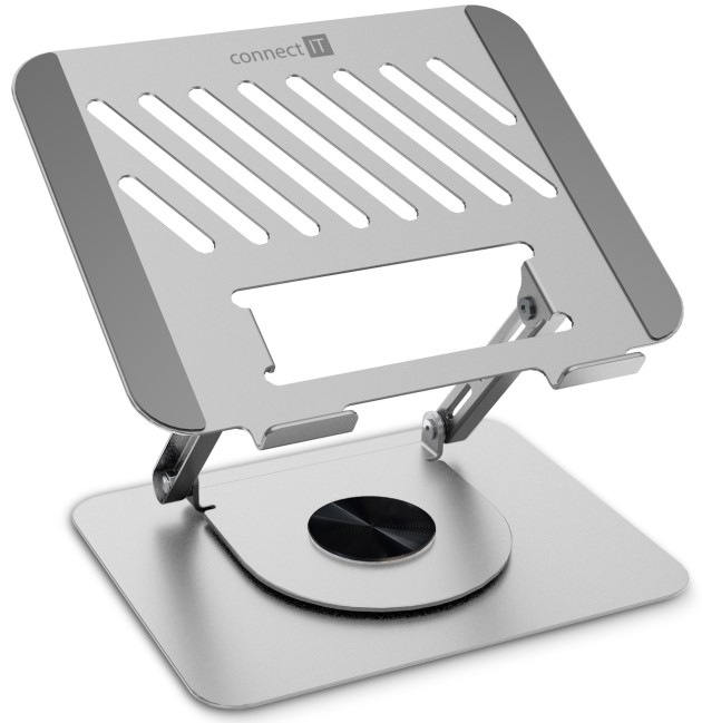 Connect It Rotary otočný stojánek na notebook, stříbrná, CMF-2100-SL