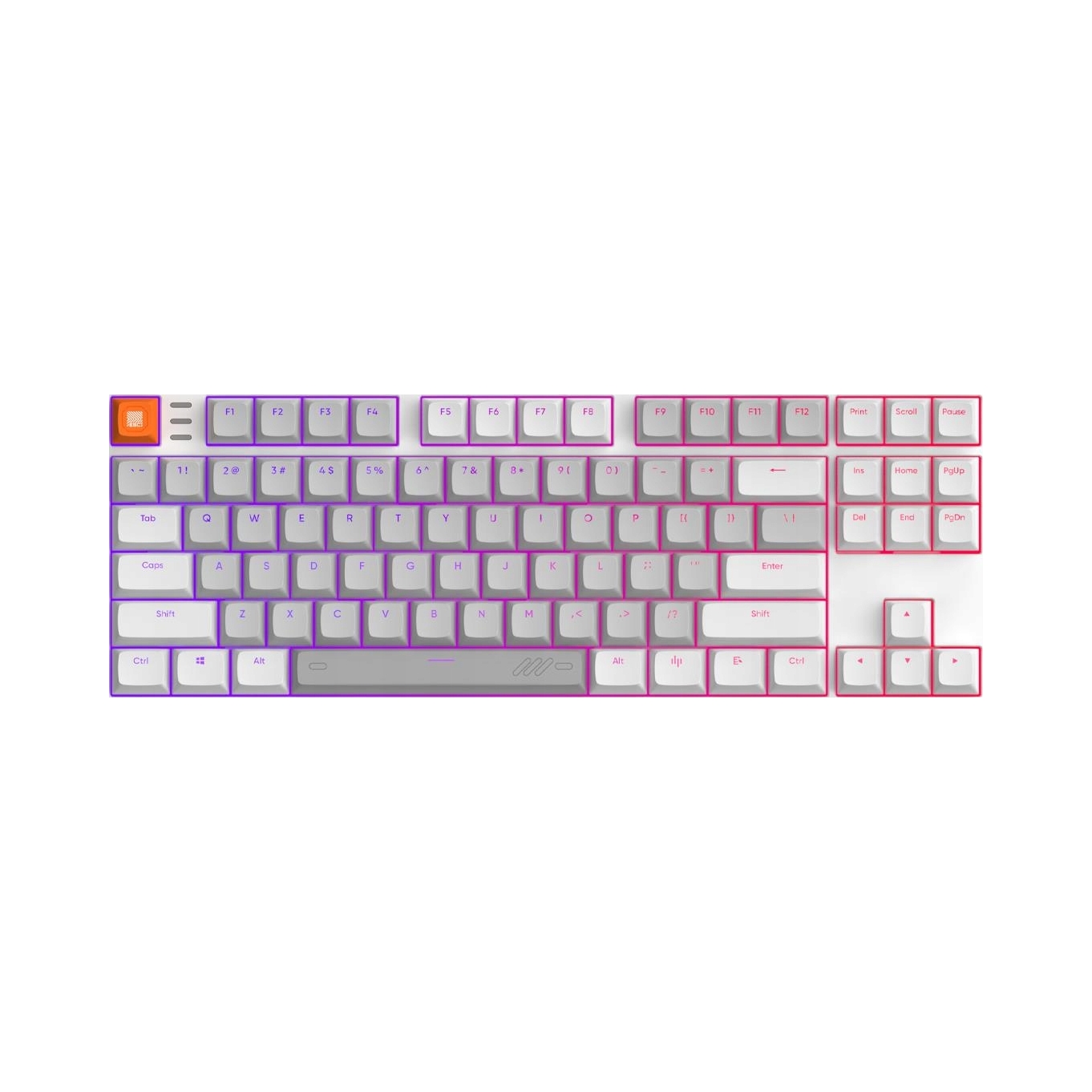 Klawiatura mechaniczna Dark Project ALU87 DELTA TKL G3MS Moonstone RGB