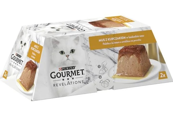 Levně Gourmet Revelations paštika pro kočky kuře v omáčce 24x57 g