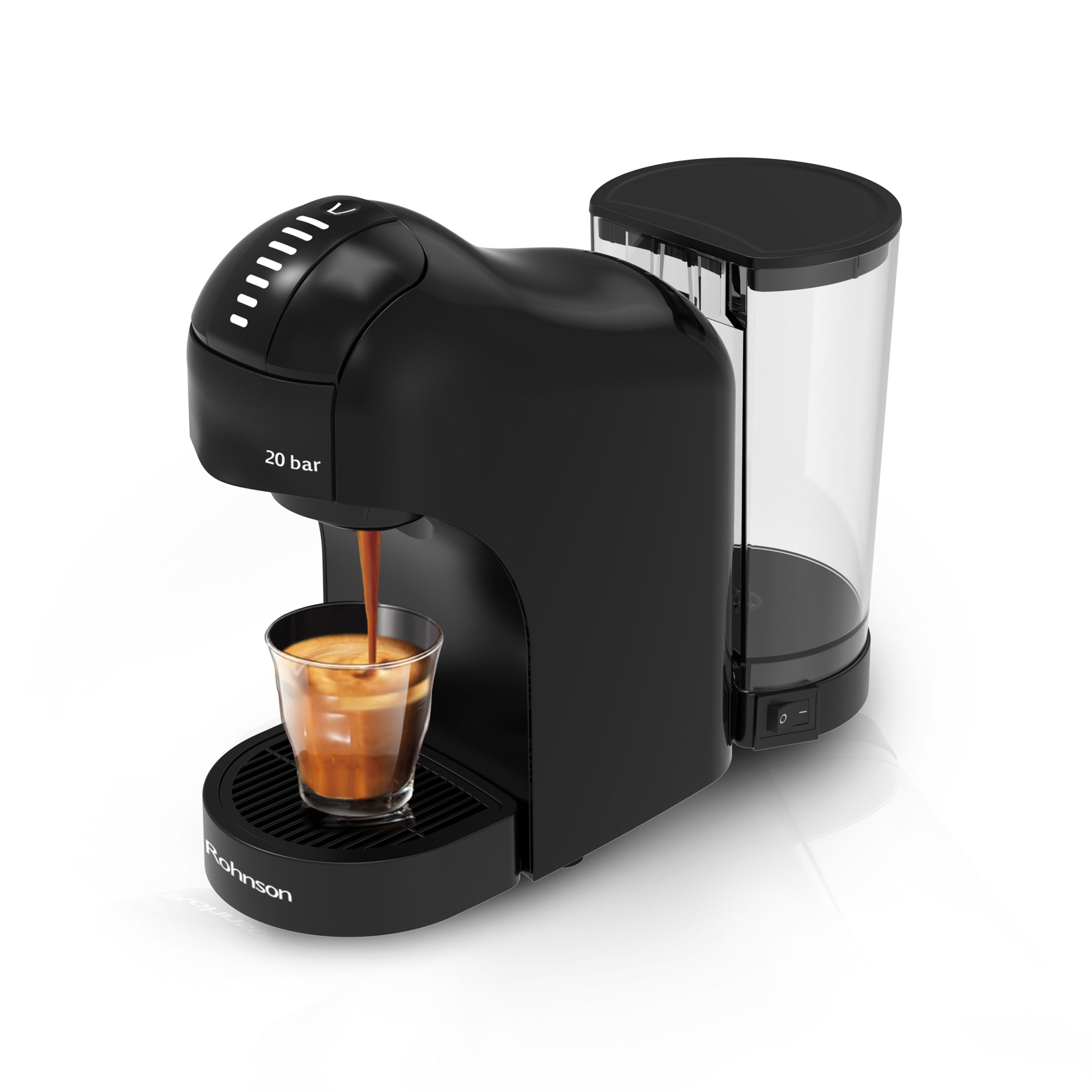 Kávovar kombinovaný pákový a překapávací Rohnson R-98046B 1400 W černý