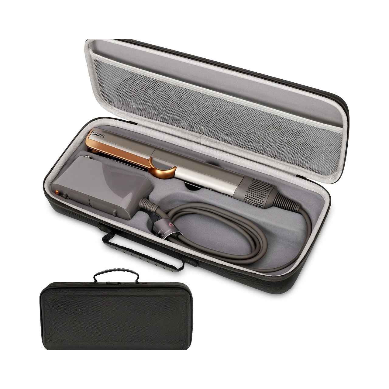 Etui do prostownicy Dyson Airstrait HT01 czarne sztywne z organizerem