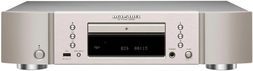 MARANTZ CD6007 Odtwarzacz CD HiFi USB Wzmacniacz Słuchawkowy Srebrno-Złoty — miniatura 5