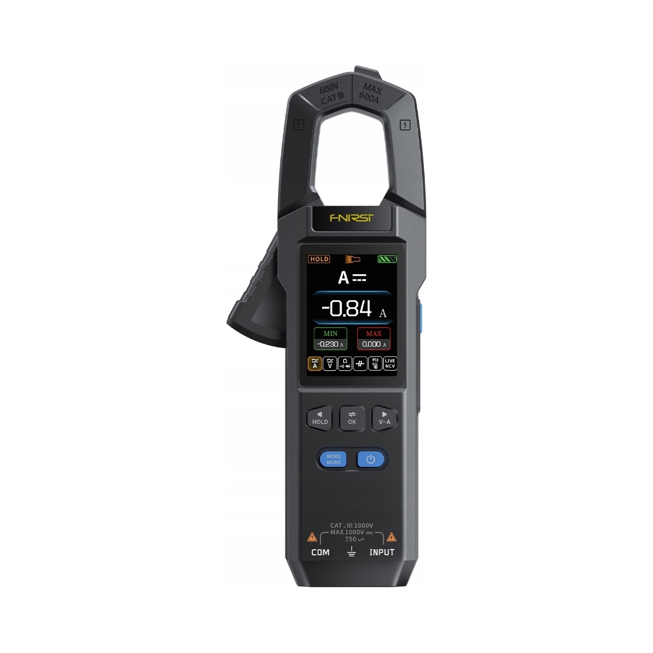 Fnirsi DMC-100 Miernik Cęgowy LCD Ac DC Pomiary Rezystancji Temperatury