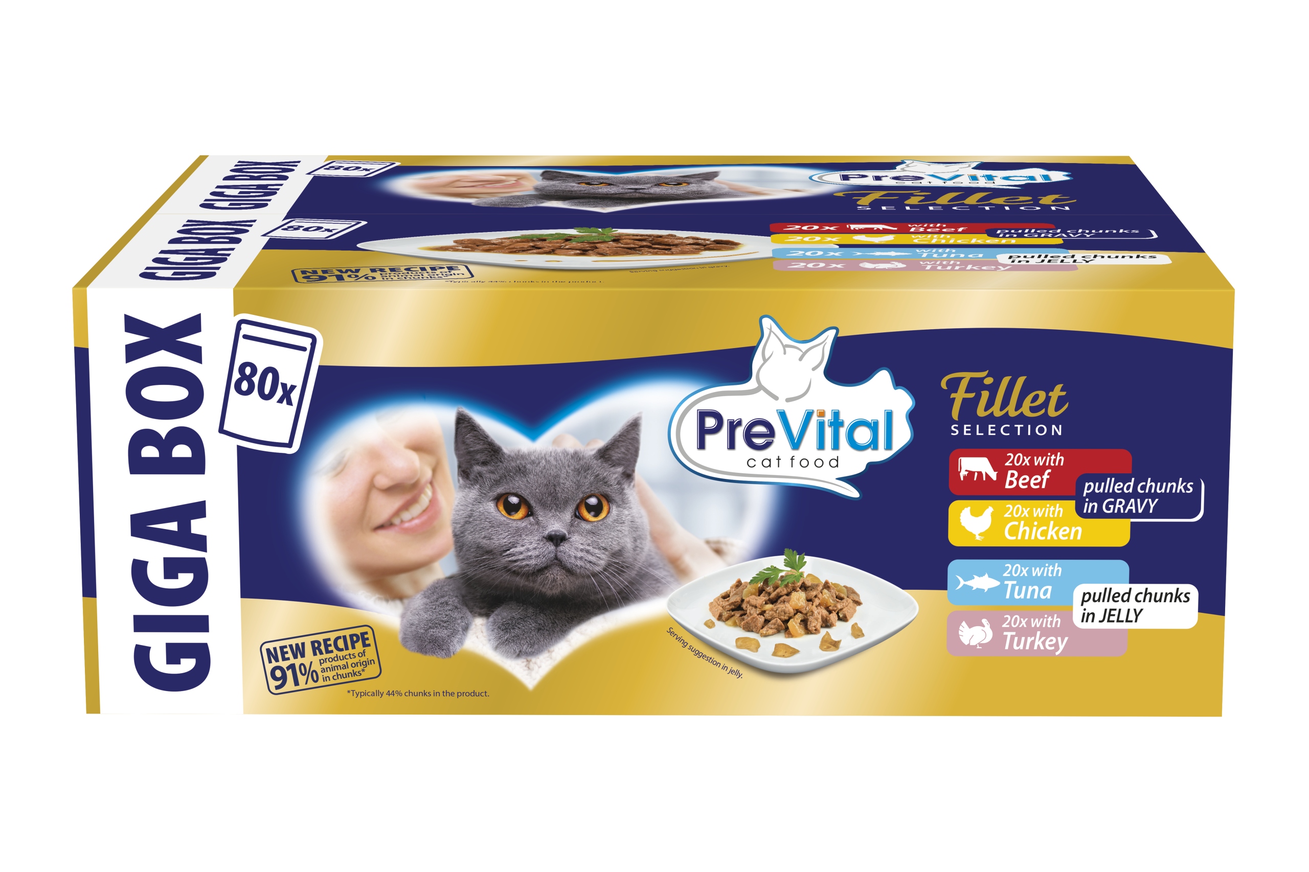 80x85g PreVital IRRkapsa kočka maso,tuňák želé,omáčka