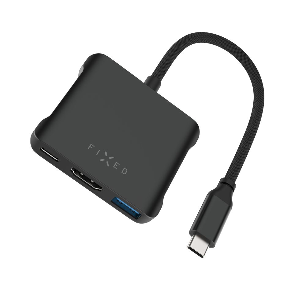 Usb-c Fixed Hub Quadri, pre notebooky, 140W, Pd 3.1, vesmírna čierna