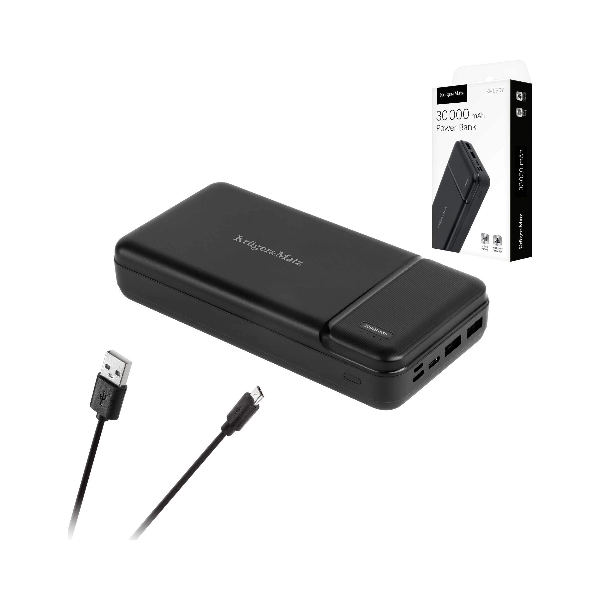 Powerbanka Kruger&Matz 30000 mAh černá