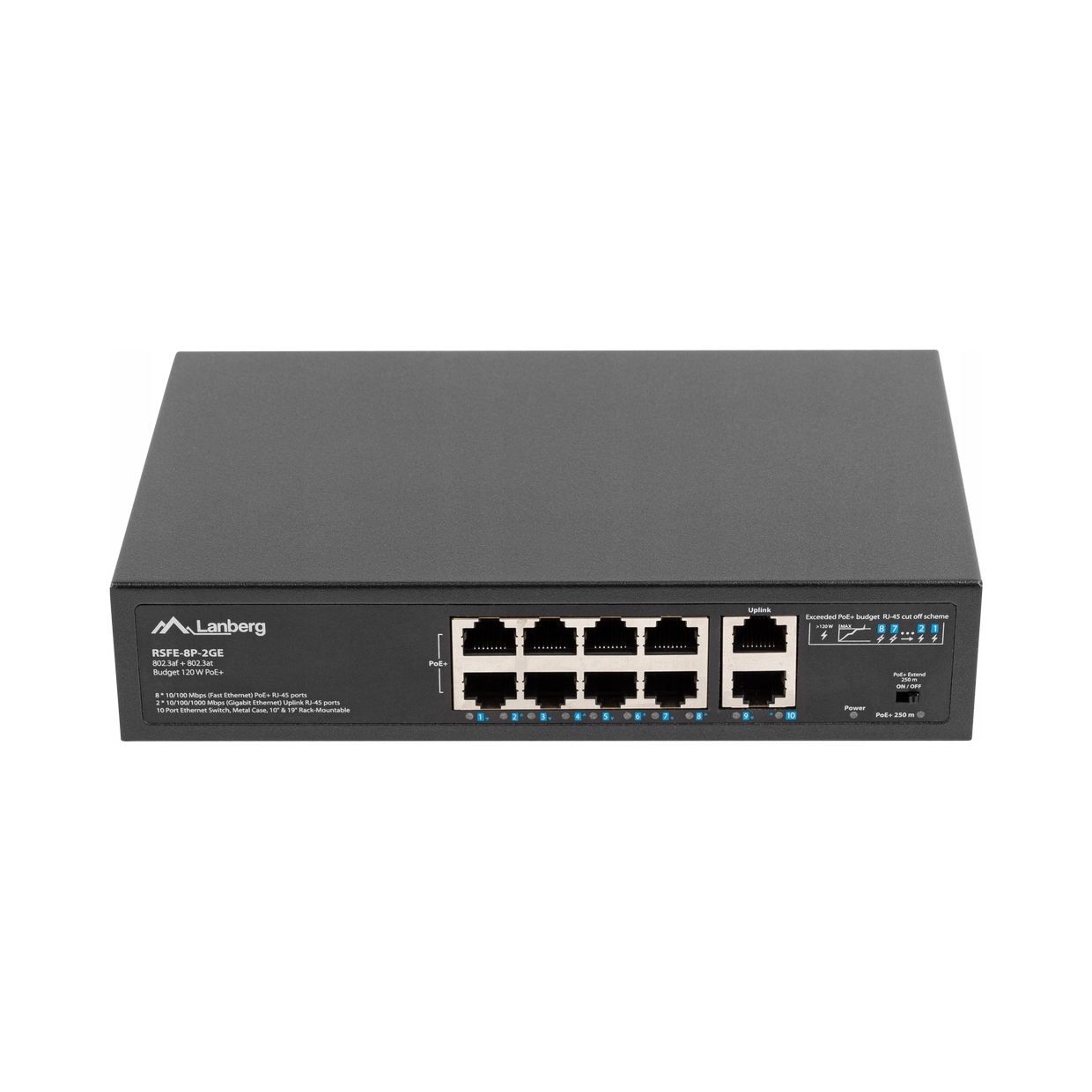 Switch Lanberg RSFE-8P-2GE-120