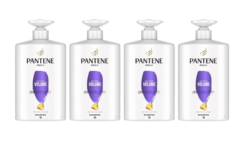 Pantene Pro-V Extra Volume Szampon do włosów bez objętości, 4 x 1000 ml