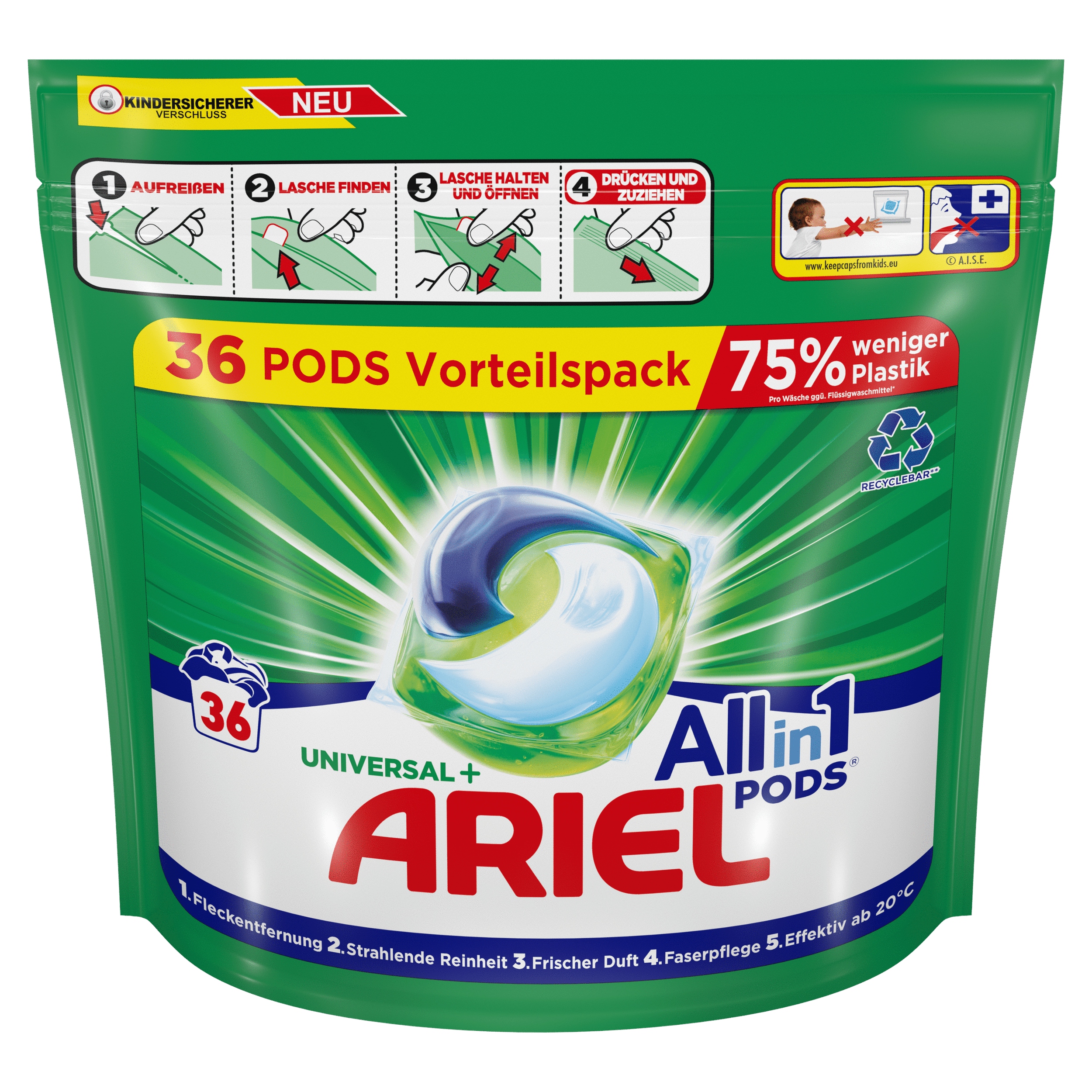 

Ariel Pods Kapsułki do prania Universal+ 36 pr