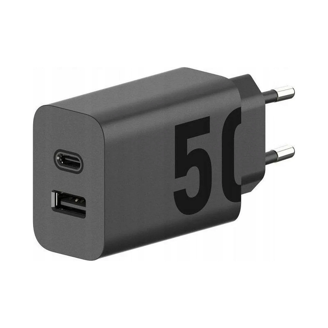 Motorola oryginalna ładowarka sieciowa Usb-c Usb A 50W MC502 czarna