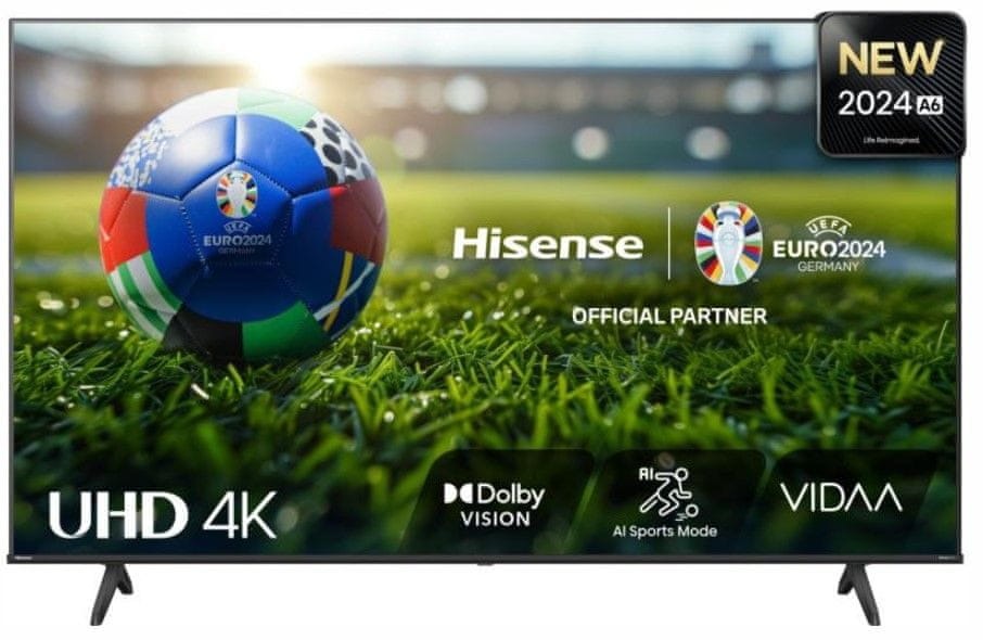 Telewizor Hisense 43E6NT 43" Led 4K Uhd Ai Hdr Dolby Smart DVB-T2 Hdmi