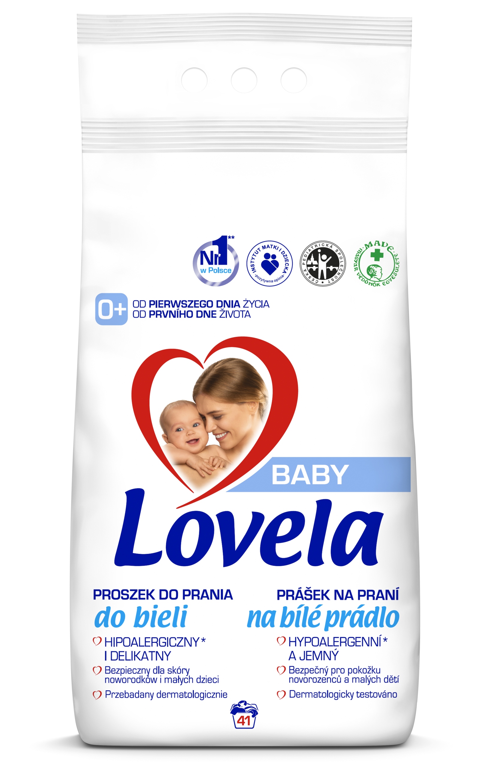 Levně Lovela Baby Hypoalergenní prášek na praní bílé barvy pro miminka 4,1 kg