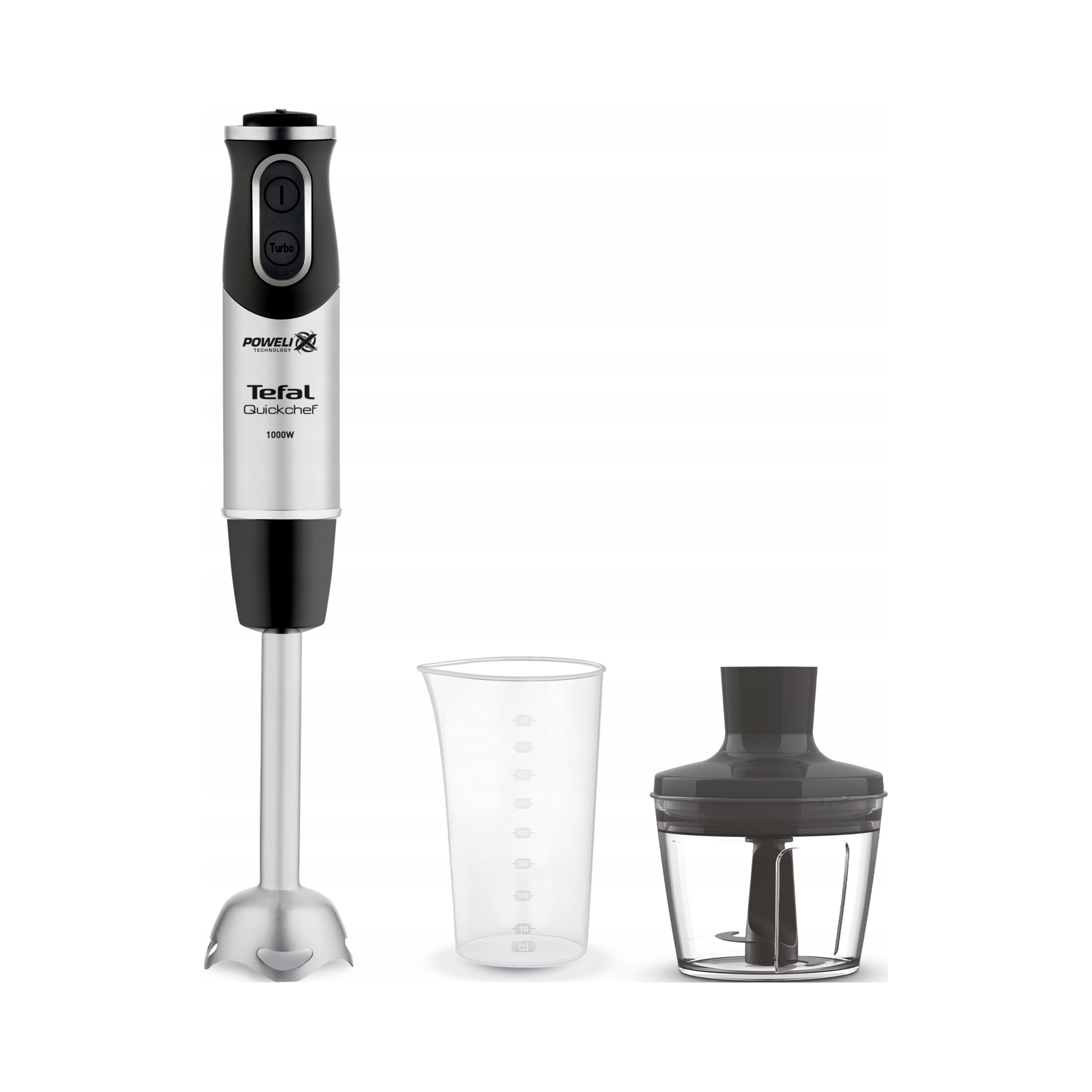 Tyčový mixér Tefal QuickChef 2v1 HB659838 1000 W černý