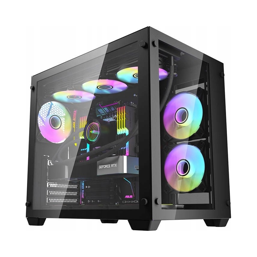 Obudowa DarkFlash C285 Cube Case czarny