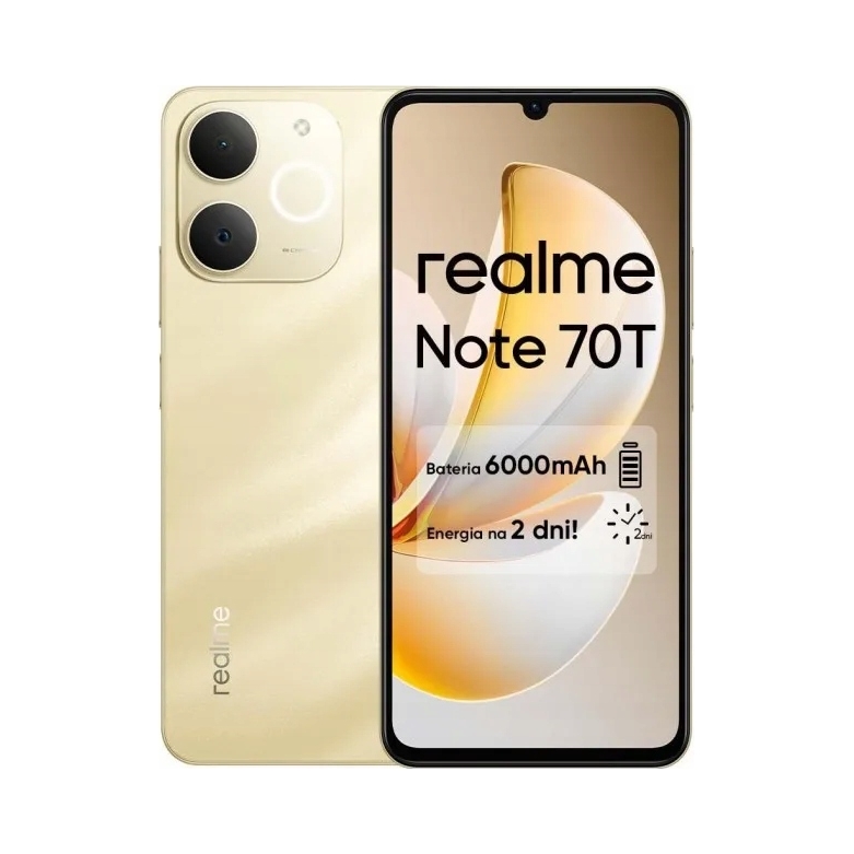 Smartfon Realme Note 70T 4 Gb 256 Gb 4G (lte) złoty