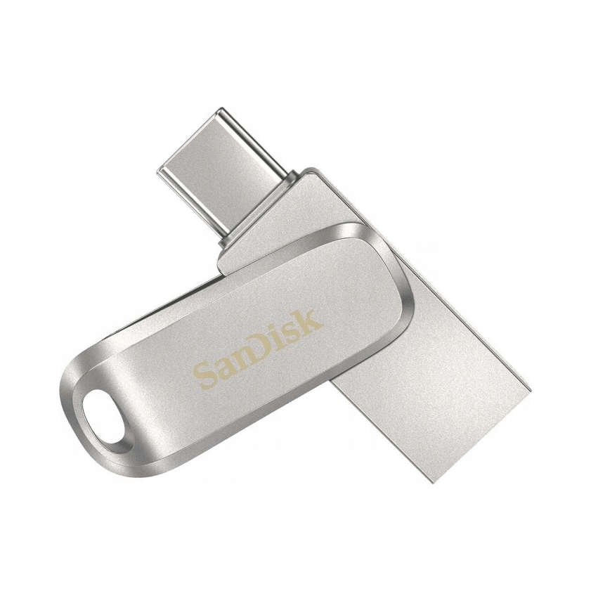 Flash disk Sandisk Ultra Dual Drive Luxe 512 Gb Usb 3.0, 3.1 typ C strieborný