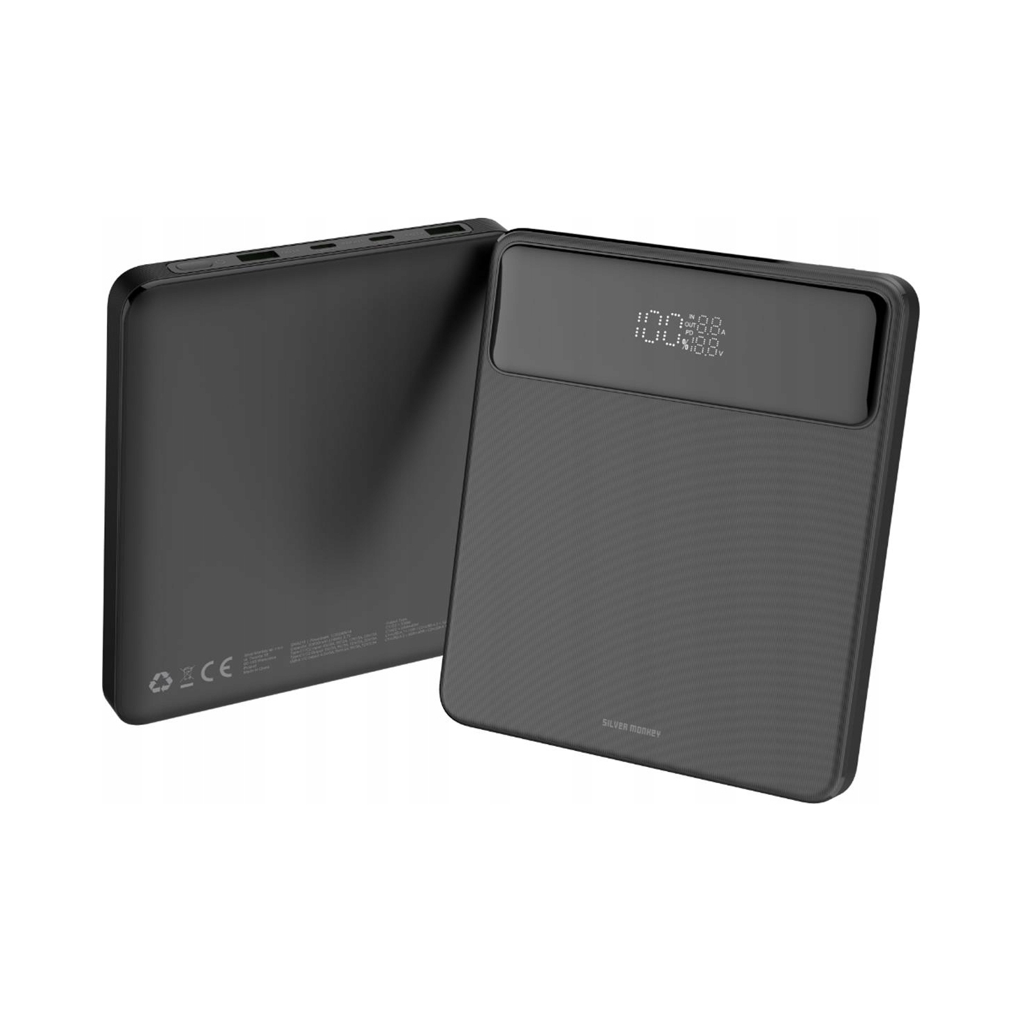 Powerbanka 20.000 mAh Usb-a Usb-c Pd 100W SMA218 Silver Monkey slim cestovný