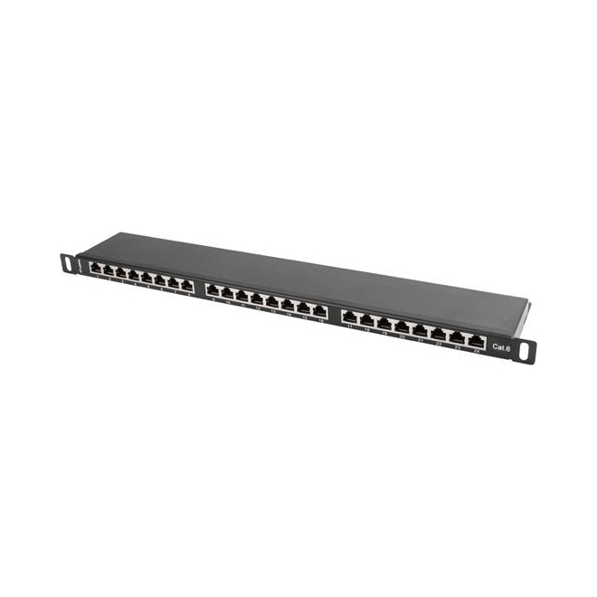 Lanberg Patch Panel 24 Portov 1U 19" CAT.6 Ftp Tiene Čierny PPS6-1024-B