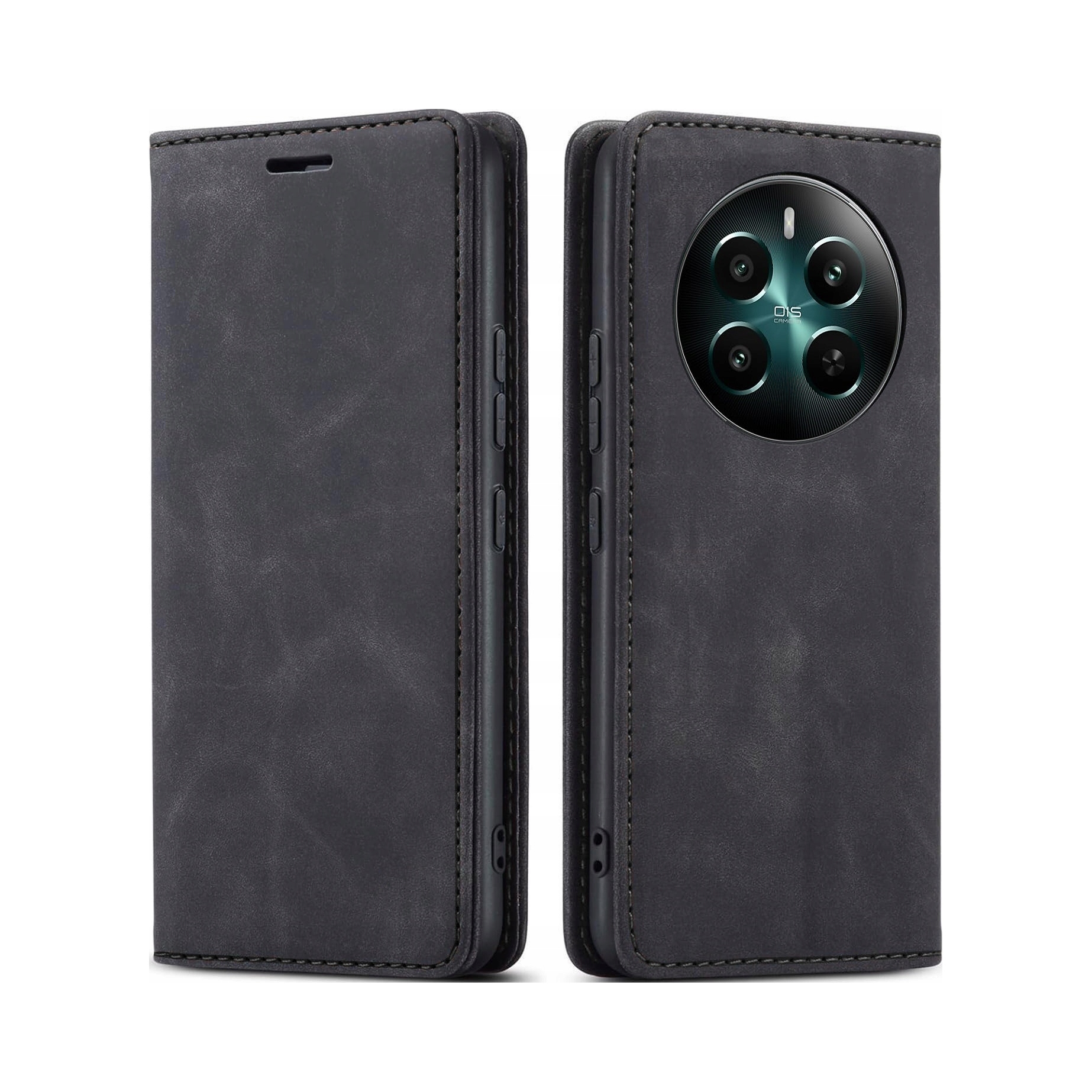 Etui Skórzane Magnetyczne Sheep Skin Do Realme 12+/ 12 Plus 5G +szkło