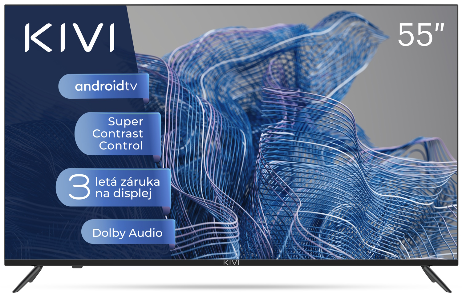 Telewizor LED KIVI 55U740NB 55" 4K UHD Android Smart WiFi TV czarny