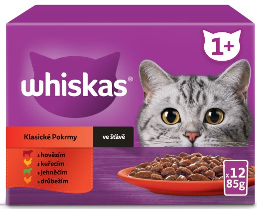 Levně Whiskas mokré krmivo pro kočky v omáčce 4*12x85 g