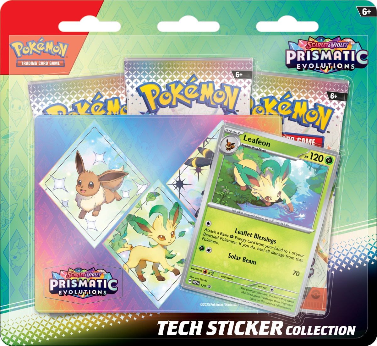 POKÉMON TCG: S&V - PRISMATIC EVOLUTIONS - TECH STICKER LEAFEON