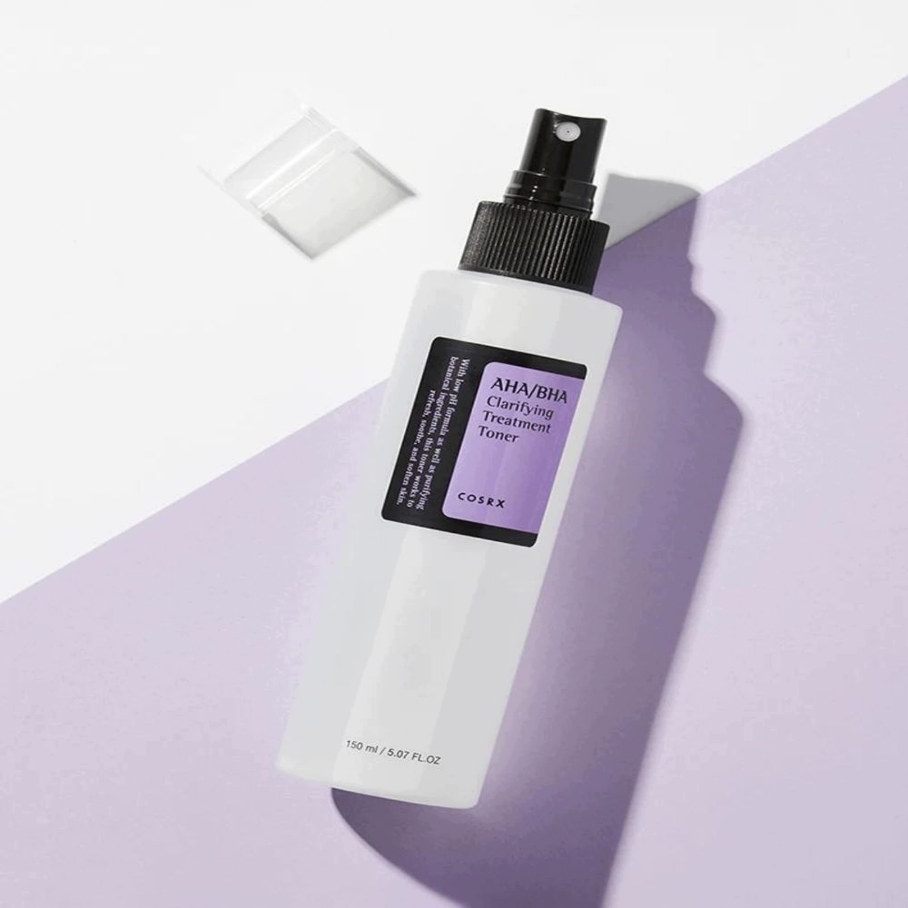COSRX AHA/BHA CLARIFYING TREATMENT TONER 150 ml - Lekko złuszczający tonik do twarzy z kwasami AHA BHA — 4