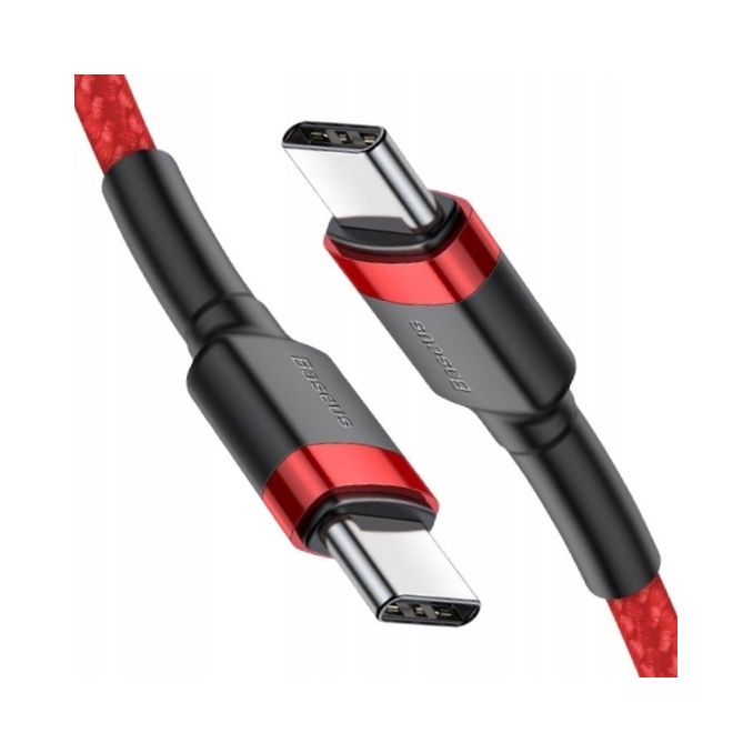Baseus kabel do danych Type-C, 60 3 szybkie ładowanie, 1 czarno-czerwony