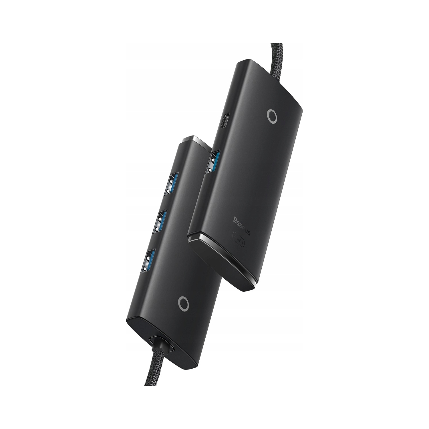 Baseus Lite Series przejściówka Hub Usb Typ C 4x Usb 3. 0 25cm czarny