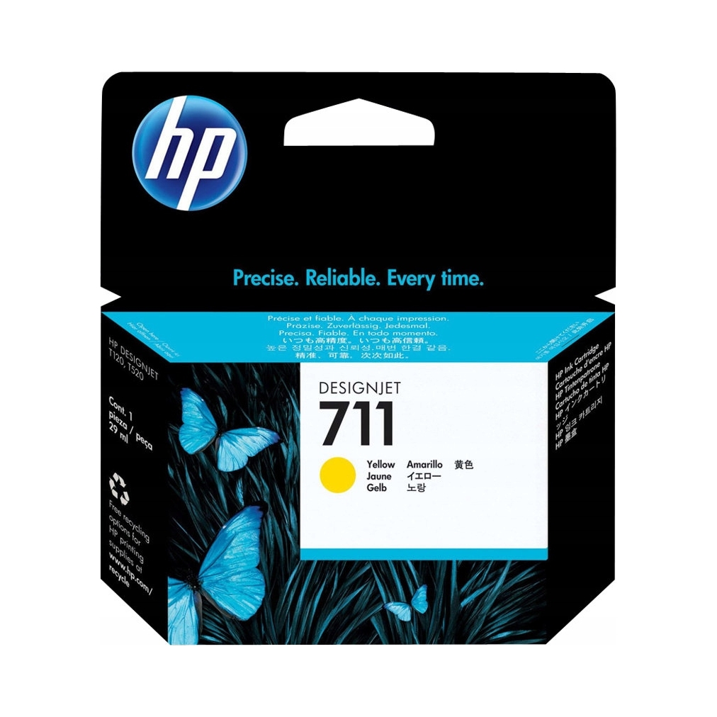 Inkoust Hp 711 CZ132A žlutý 29ml Hp DesignJet T120 T520