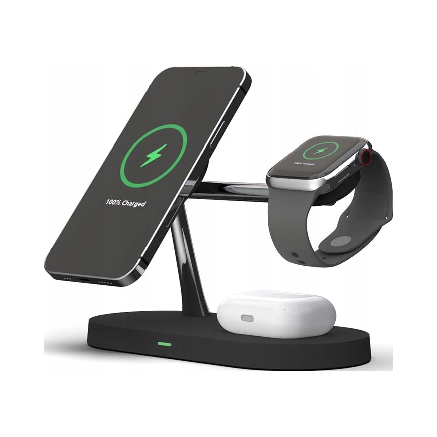 Tech- Protect A12 3IN1 Magnetic MagSafe Wireless Charger Black Tech-