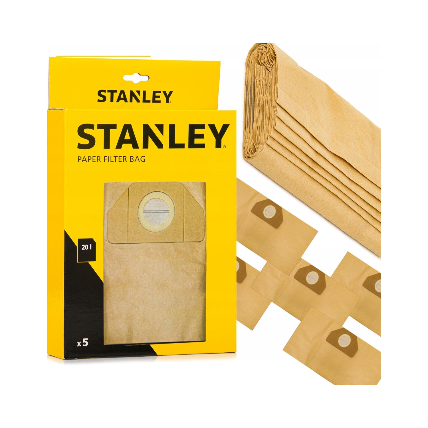 Worki Do Odkurzacza Stanley 20l 5szt. SXVC2OPE SXVC2OPTE SXVC2OXTE SXFVC20P