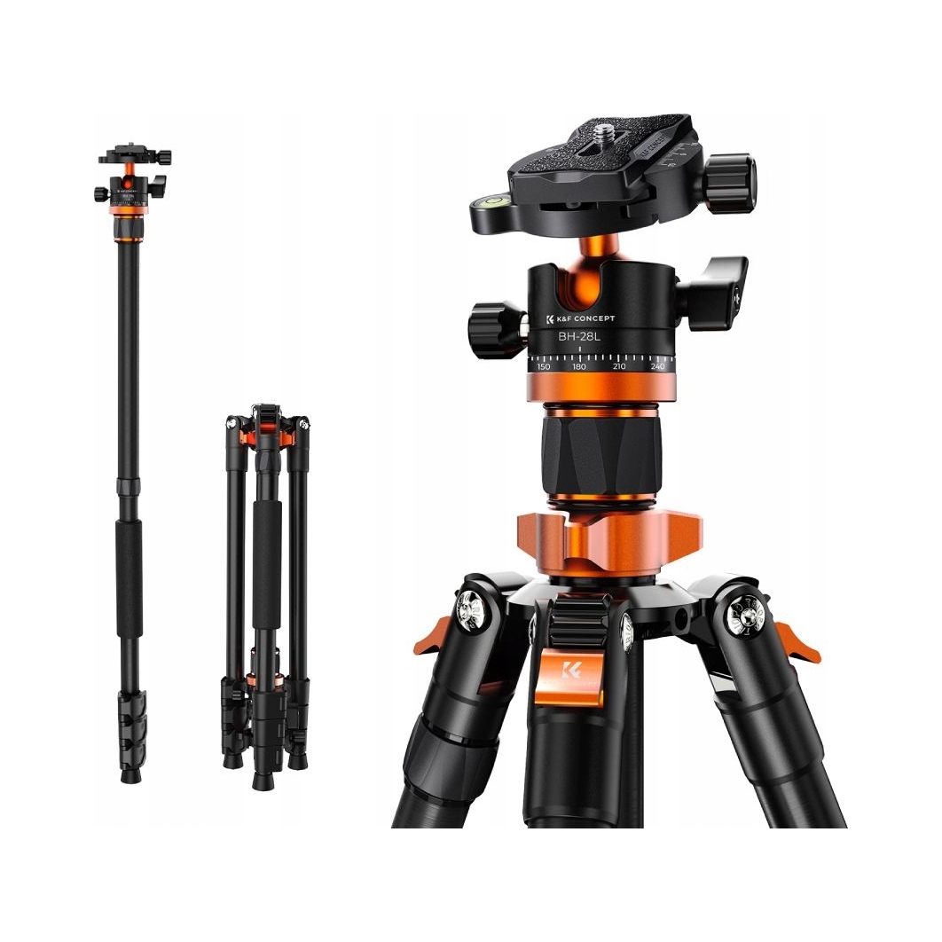 K&f Fotografický stativ Pro hlava monopod 2v1 Hořčík 3D 10 kg