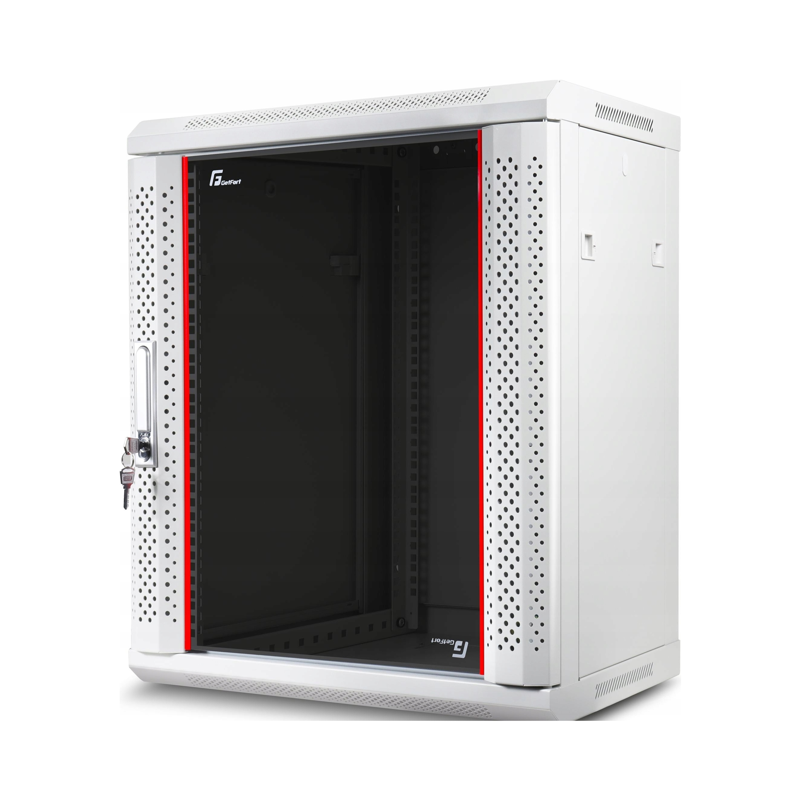 Szafa rack Getfort 19 cali 12U wisząca 600x600 mm szara Ep