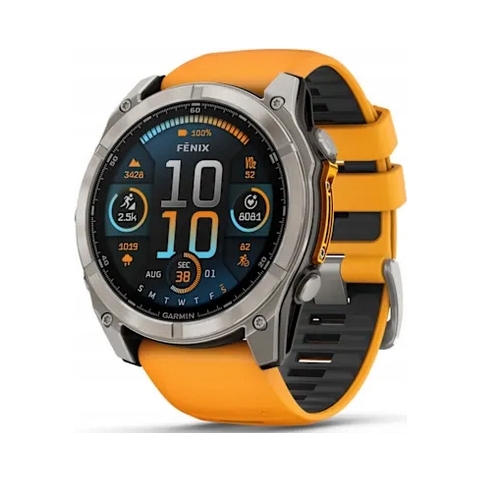 Sportovní hodinky Garmin Fenix 8 Amoled Sapphire Titanově šedé