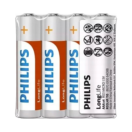 Bateria Philips R03L4F/10 LongLife AAA 4 szt.