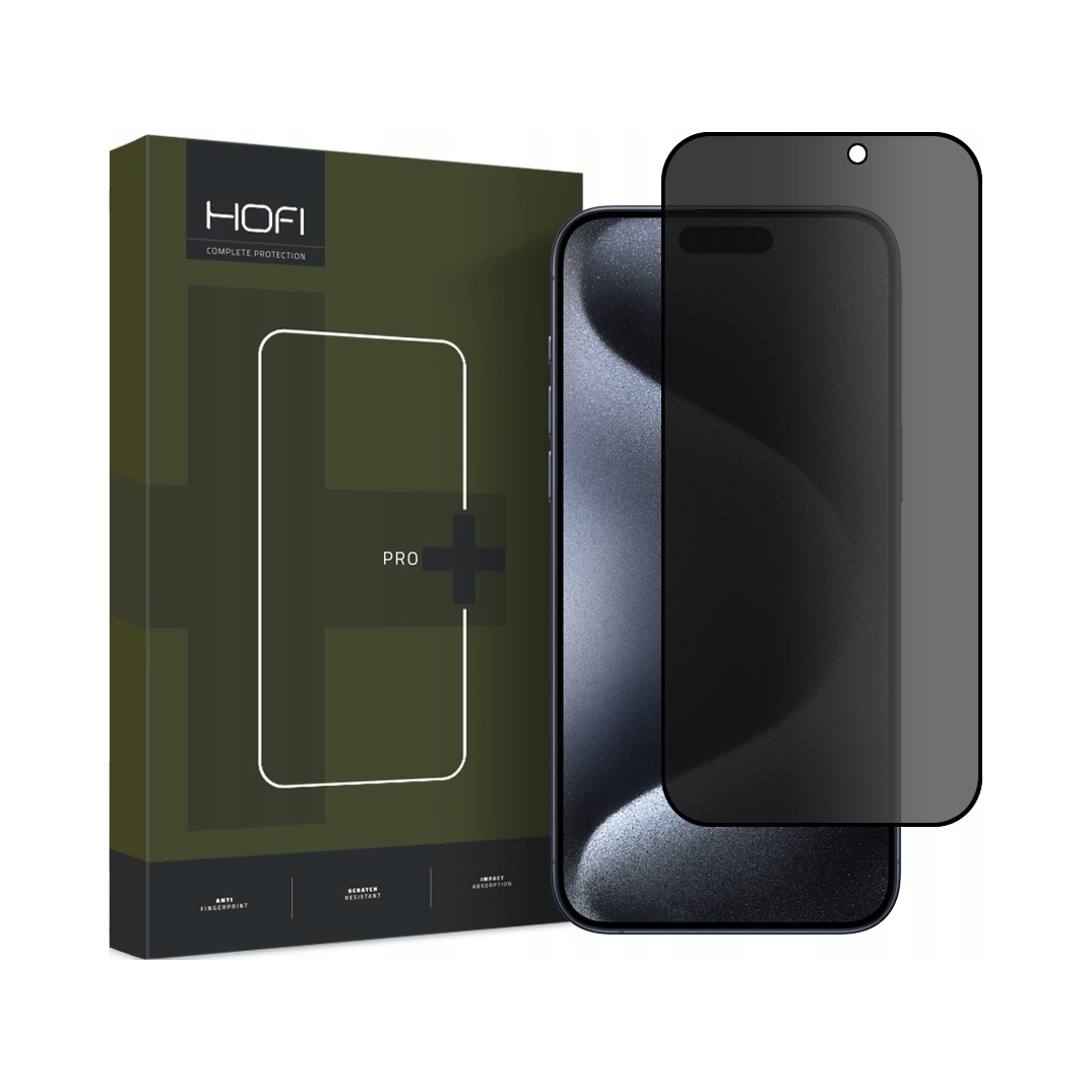 Szkło Prywatyzujące Hofi Anti Spy Glass Pro+ 2- Pack iPhone 16 Pro 17 17