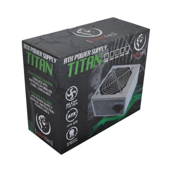 Zasilacz Atx Rebeltec Titan 500 120mm fan kabel