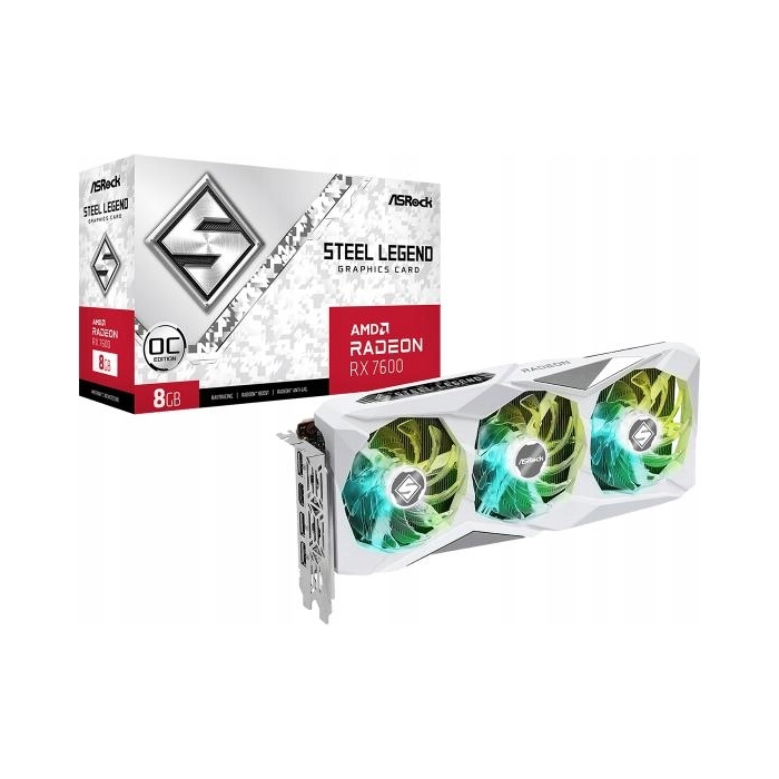 Karta graficzna ASRock Radeon RX 7600 Steel Legend OC 8 GB