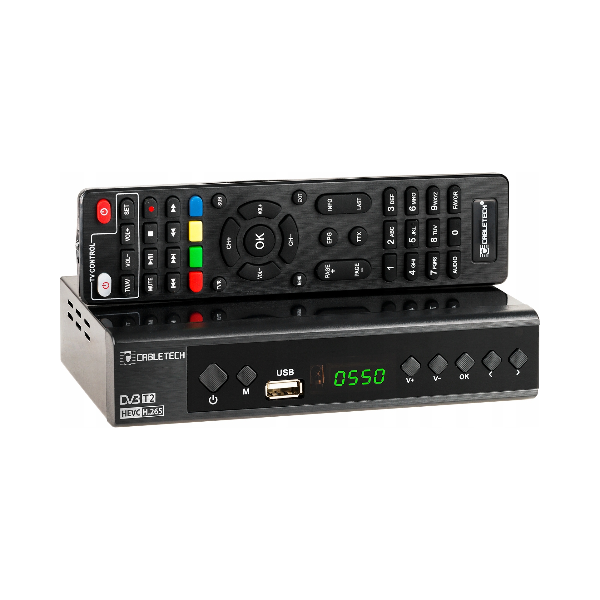 Tuner DVB-T2 H.265 HEVC dekoder TV PVR USB 10bit Cabletech